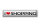 Blechschild Spruch 46x10 cm I love shopping Herz weißes Schild