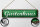 Blechschild Hinweis 46x10 cm Gartenhaus grünes Schild