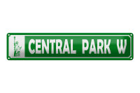 Blechschild Hinweis 46x10 cm Central Park W...