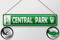 Blechschild Hinweis 46x10 cm Central Park W...