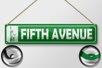Blechschild Hinweis 46x10 cm Fifth Avenue Freiheitsstatue...