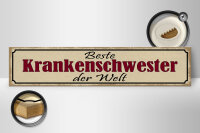 Holzschild Spruch 46x10cm beste Krankenschwester der Welt Dekoration