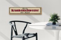 Holzschild Spruch 46x10cm beste Krankenschwester der Welt Dekoration