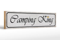 Holzschild Hinweis 46x10cm Camping King