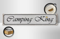 Holzschild Hinweis 46x10cm Camping King