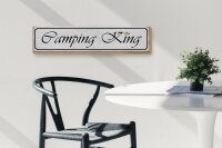 Holzschild Hinweis 46x10cm Camping King