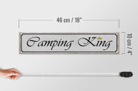 Holzschild Hinweis 46x10cm Camping King