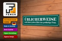 Holzschild Spruch 46x10cm hinter Idiot großartige Frau Dekoration