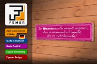 Holzschild Spruch 46x10cm Mädchen sollte niemals vergessen Dekoration