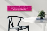 Holzschild Spruch 46x10cm Mädchen sollte niemals vergessen Dekoration