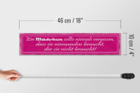 Holzschild Spruch 46x10cm Mädchen sollte niemals vergessen Dekoration