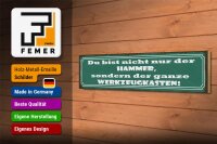 Holzschild Spruch 46x10cm du bist nicht nur der Hammer Dekoration