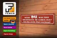 Holzschild Spruch 46x10cm weißt du was wichtigste im Leben Dekoration