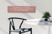 Holzschild Spruch 46x10cm Realität Wirklichkeit anders Dekoration