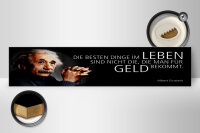 Holzschild Einstein Zitat 46x10 cm Die besten Dinge im Leben Schild