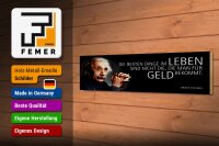 Holzschild Einstein Zitat 46x10 cm Die besten Dinge im Leben Schild