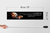 Holzschild Einstein Zitat 46x10 cm Die besten Dinge im Leben Schild
