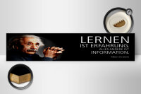 Holzschild Einstein Zitat 46x10 cm Lernen ist Erfahrung Schild
