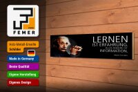 Holzschild Einstein Zitat 46x10 cm Lernen ist Erfahrung Schild