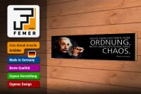 Holzschild Einstein Zitat 46x10 cm nichts kann existieren ohne Ordnung Schild