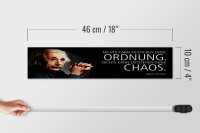 Holzschild Einstein Zitat 46x10 cm nichts kann existieren ohne Ordnung Schild