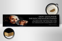 Holzschild Einstein Zitat 46x10 cm Der gesunde Menschenverstand Schild