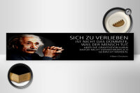 Holzschild Einstein Zitat 46x10 cm Sich zu verlieben Schild