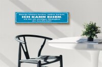 Holzschild Spruch 46x10cm manche kochen andere backen. Ich kann Essen
