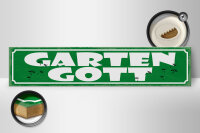 Holzschild Spruch 46x10cm Garten Gott Geschenk Dekoration