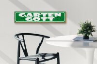 Holzschild Spruch 46x10cm Garten Gott Geschenk Dekoration