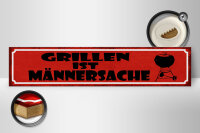 Holzschild Spruch 46x10cm Grillen ist Männersache Dekoration
