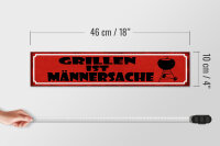 Holzschild Spruch 46x10cm Grillen ist Männersache Dekoration