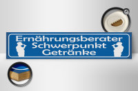 Holzschild Spruch 46x10cm Ernährungsberater Getränke Bier Dekoration