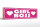 Holzschild Hinweis 46x10cm Girl Boss pink Herz Geschenk Dekoration