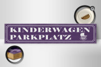 Holzschild Hinweis 46x10cm Kinderwagen Parkplatz Dekoration