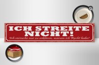 Holzschild Spruch 46x10cm streite nicht ich versuche nur Dekoration