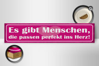 Holzschild Spruch 46x10cm gibt Menschen perfekt ins Herz Dekoration