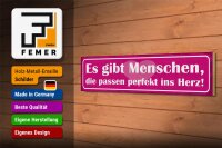 Holzschild Spruch 46x10cm gibt Menschen perfekt ins Herz Dekoration