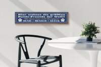 Holzschild Spruch 46x10cm Hier wohnen größten Hunde-Freunde