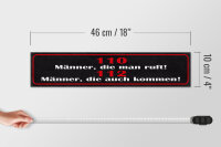 Holzschild Spruch 46x10cm Männer, die man ruft! 110 Dekoration