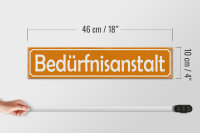 Holzschild Hinweis 46x10cm Bedürfnisanstalt WC Toiletten Dekoration