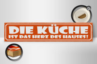 Holzschild Spruch 46x10cm Küche ist das Herz des Hauses Dekoration