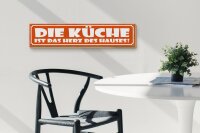 Holzschild Spruch 46x10cm Küche ist das Herz des Hauses Dekoration