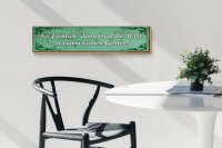 Holzschild Spruch 46x10cm Sei fröhlich Welt bunter Garten