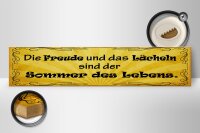 Holzschild Spruch 46x10cm Freude Lächeln Sommer des Lebens