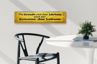 Holzschild Spruch 46x10cm Freude Lächeln Sommer des Lebens