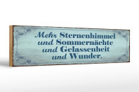 Holzschild Spruch 46x10cm Mehr Sternenhimmel Sommernächte