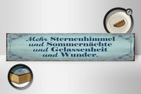 Holzschild Spruch 46x10cm Mehr Sternenhimmel Sommernächte