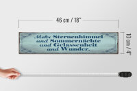 Holzschild Spruch 46x10cm Mehr Sternenhimmel Sommernächte