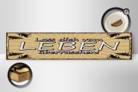 Holzschild Spruch 46x10cm Lass dich vom Leben überraschen